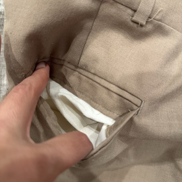 Sutter & Grant Khaki Dress Pants Men's Size 43x27‎ Flat Front Slacks Casual - Picture 8 of 8